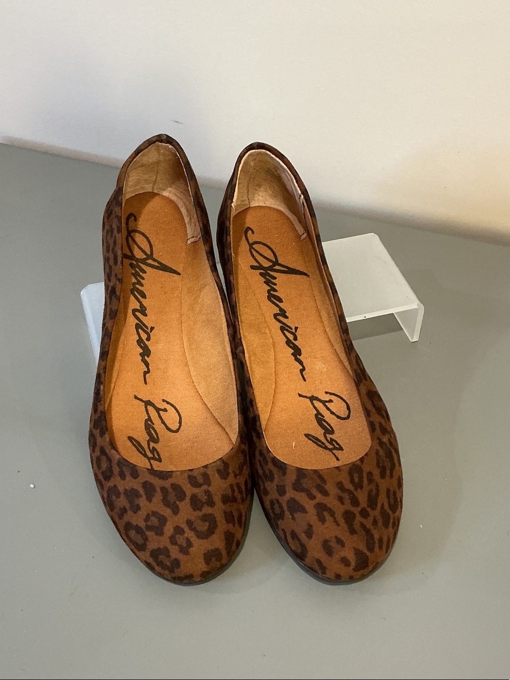 American Rag Leopard-Print Ballet Flats - Brown/Black, size 6